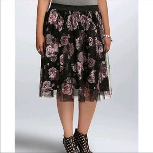 Torrid Tulle Floral Skirt
